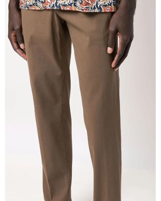 Briglia 1949 Brown Straight-Leg Tailored Trousers for men