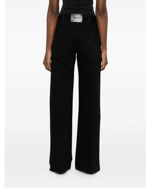 The Attico Black Straight-Leg Jeans