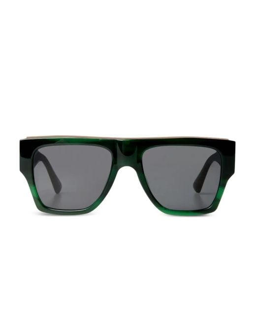 Temperley London Black The Joan Rectangle Sunglasses
