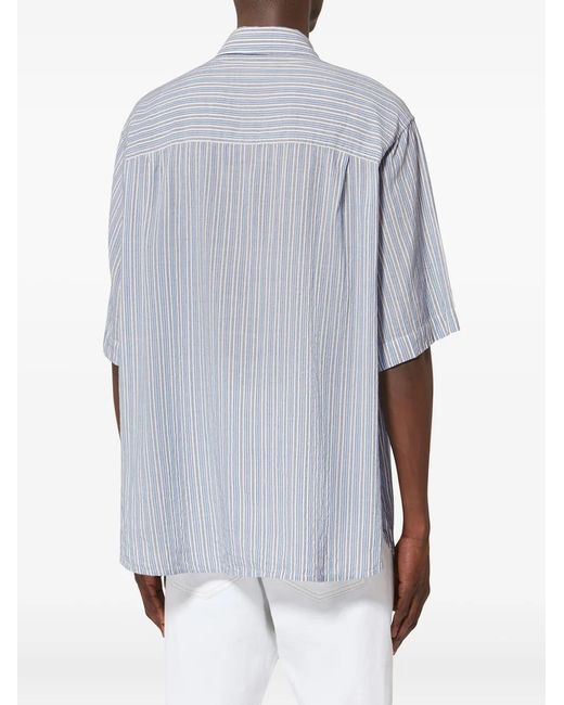 Isabel Marant Blue Labilio Striped Shirt for men