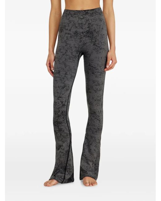 DIESEL Gray Fared Printed Leggings