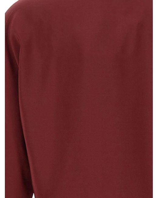 Max Mara Hammered-Button Silk Blouse