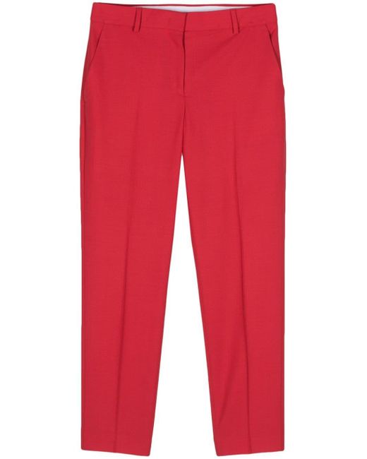Pantaloni affusolati con pieghe di Paul Smith in Red