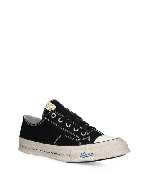 Visvim Black Logo-Patch Low-Top Sneakers for men