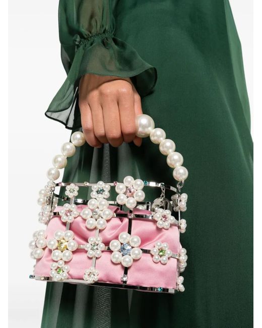 Rosantica Pink Holli Cindy Flora- Appliqué Tote Bag