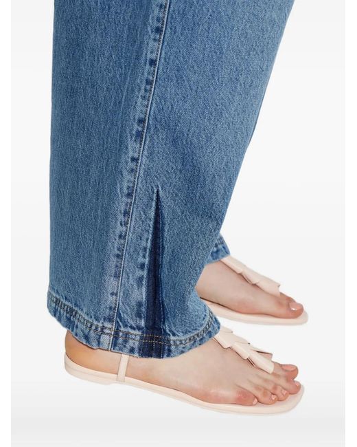 Kate Spade Pink Lily Petal-Embellished Leather Sandals