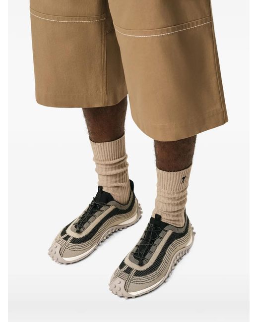 AMI Brown Knit Mirage Sneakers