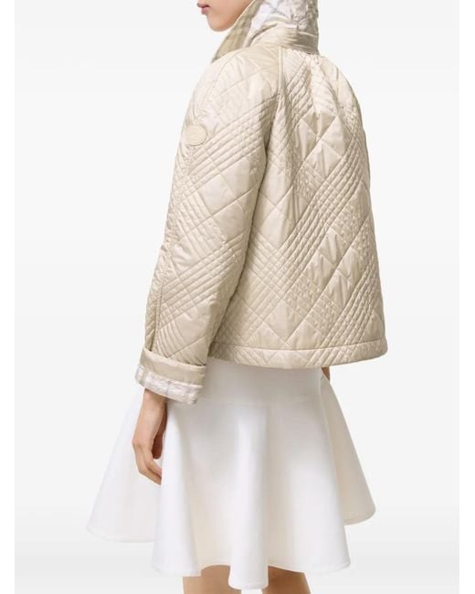 Burberry White Quilted Nylon Tiffield Jacket
