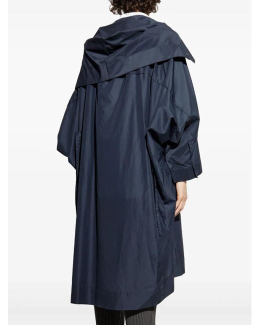 Homme Plissé Issey Miyake Blue Nylon Kite Coat for men