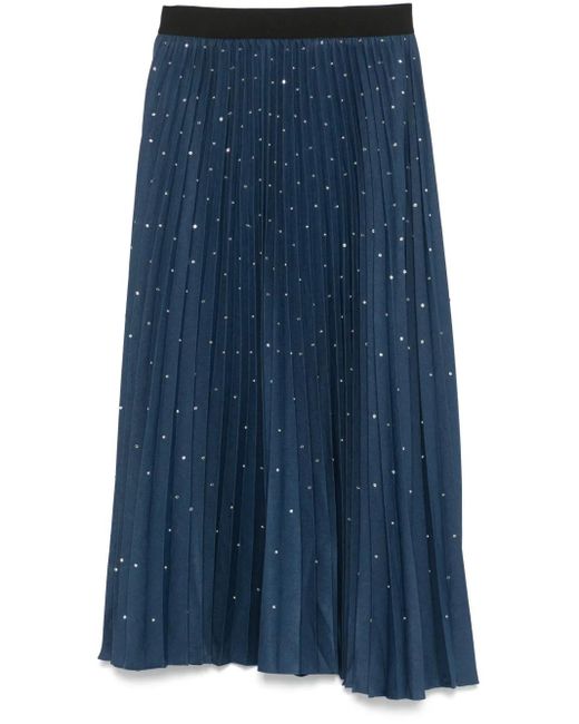 Maje Blue Midirock Mit Kristallen