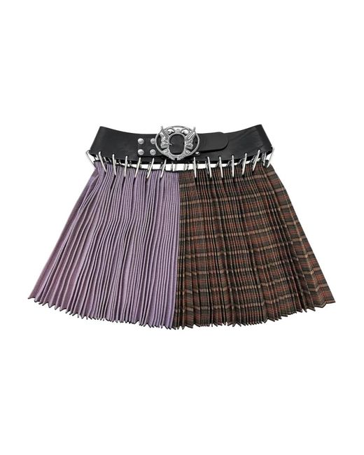 Chopova Lowena Purple Mini Carabiner Skirt