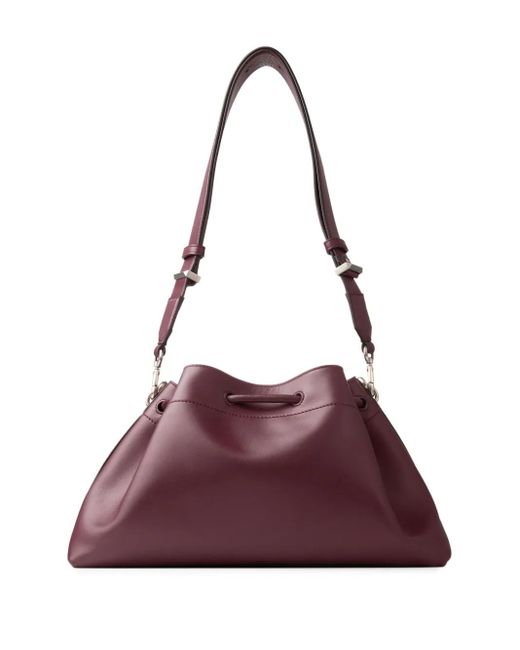 Jimmy Choo Purple Cinch M Bucket Bag