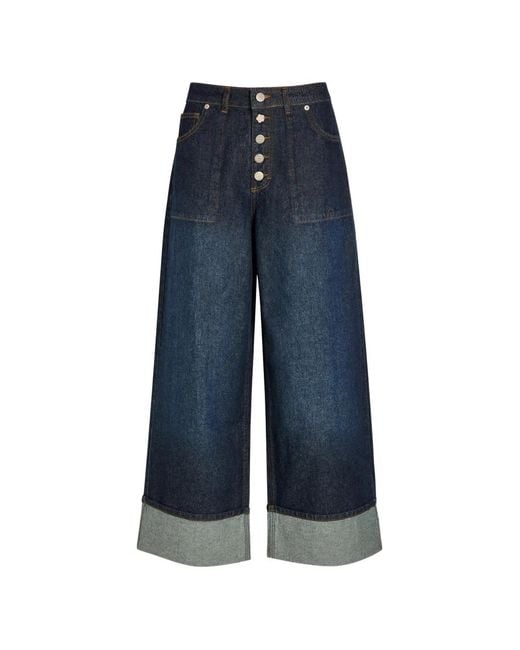 Damson Madder Blue Gigi Wide-Leg Jeans