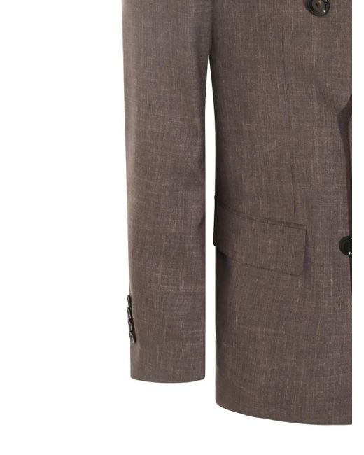 メンズ Lardini ダブルスーツ Gray