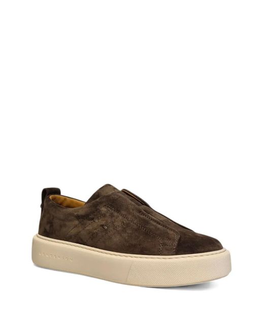 Henderson Brown Slip-On-Sneakers Mit Dicker Sohle