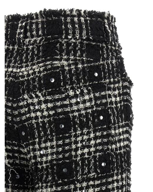 GIUSEPPE DI MORABITO Black Crystal-Embellished Prince Of Wales Pants