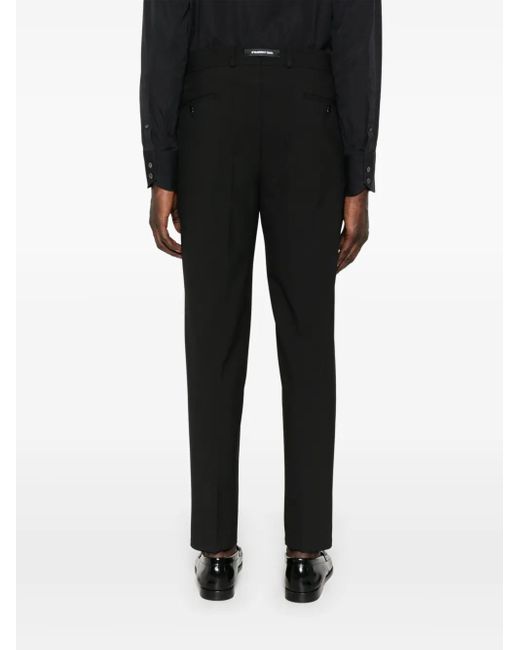 Karl Lagerfeld Black Pleat-Detail Trousers for men