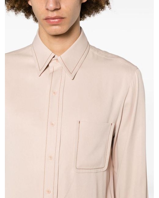 Camicia con cuciture a contrasto di Sandro in Pink da Uomo
