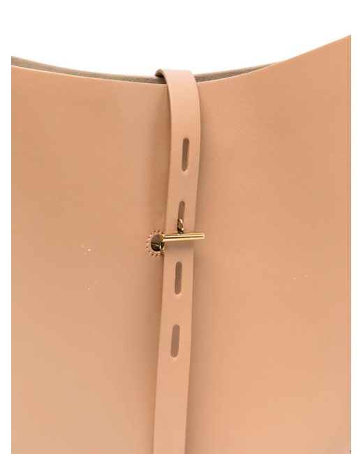 MINOBOSSI White Liz Leather Shoulder Bag