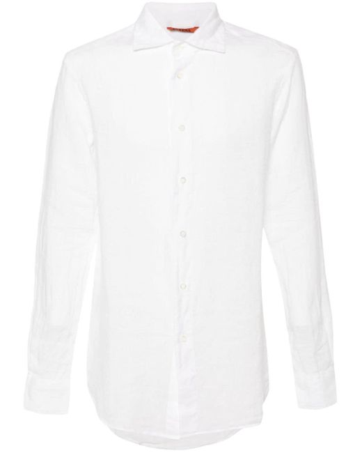 Camisa de manga larga Barena de hombre de color White
