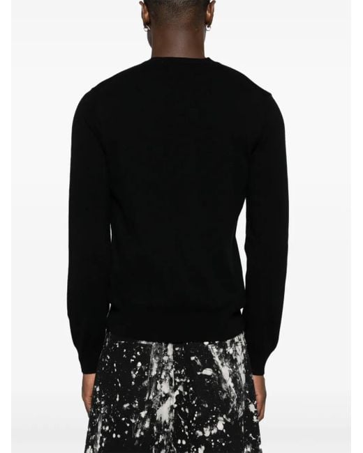 COMME DES GARÇONS PLAY Black Heart-Patch Wool Jumper