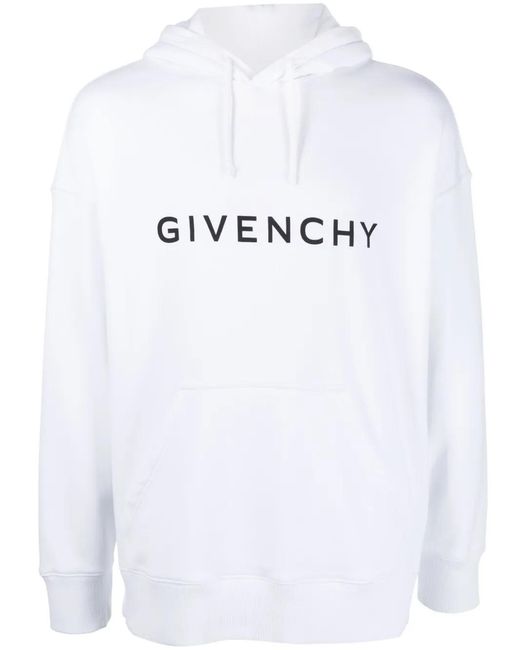 Givenchy White Logo Hoodie for men