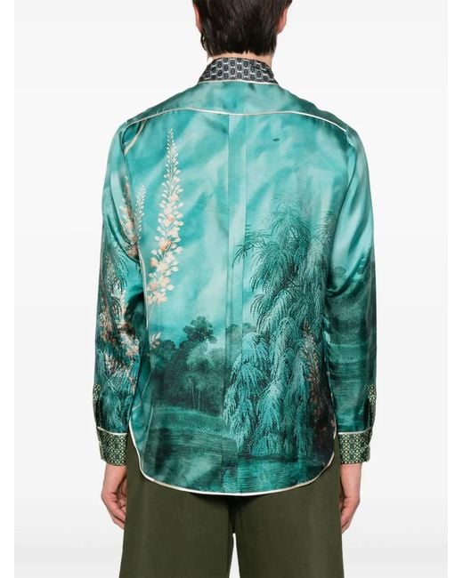 Pierre Louis Mascia Blue Aloe Shirt for men