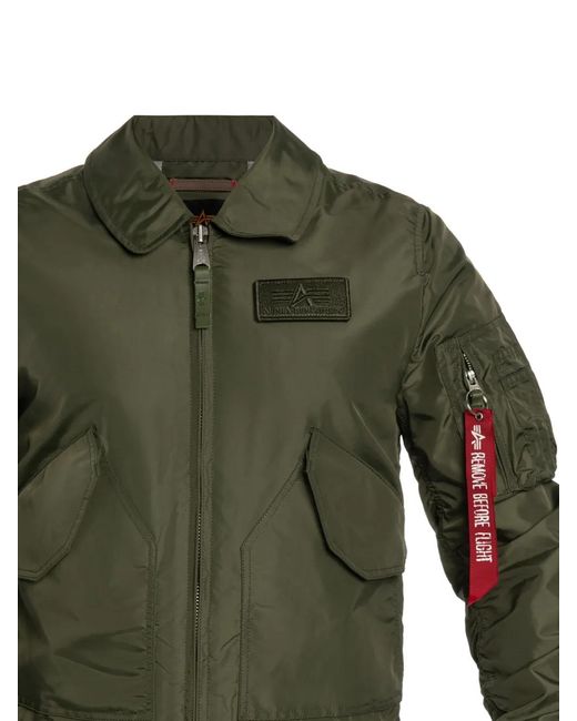 Alpha Industries Green Veste À Poche Poitrine for men