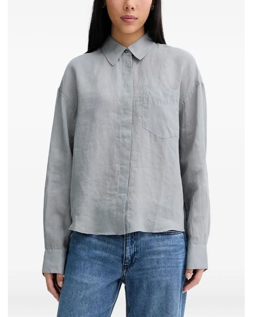 Marc O' Polo Gray Chest-Pocket Shirt