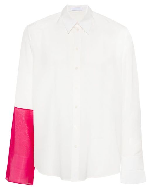 Camicia con design patchwork di Helmut Lang in White