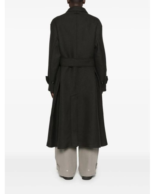 AMI Black Wool Coat