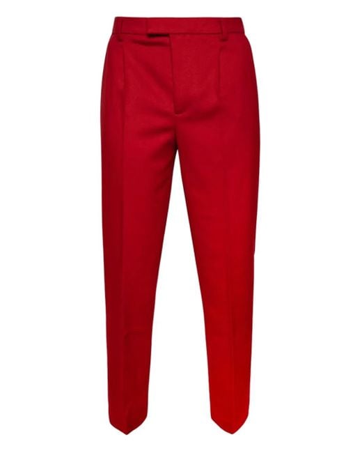 VTMNTS Wollen Broek Met Geplooide Voorkant in het Red voor heren