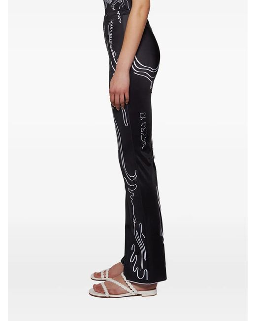 DI PETSA Black Printed Trousers