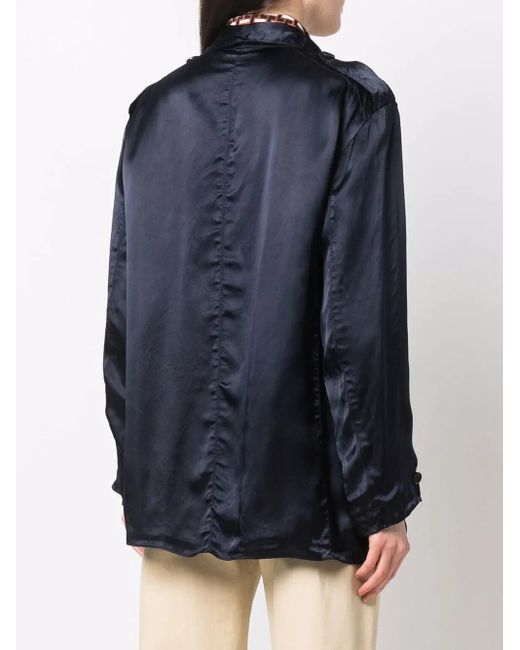 Aspesi Blue Single-Breasted Tailored Blazer