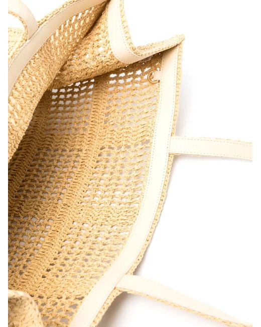 Tory Burch Natural Ella Hand-Crocheted Large Tote By