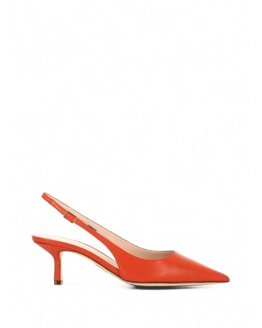 Rodo Red Pointed-Toe Slingback Pumps