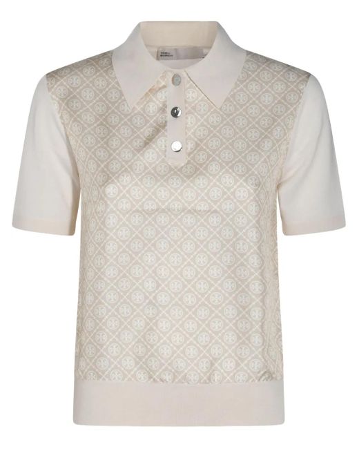 Tory Burch ダブルt ポロシャツ Natural