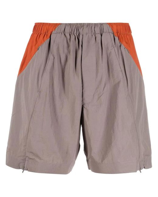 Y-3 Gray Logo Running Shorts for men