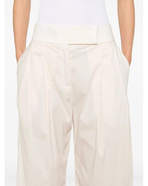 Pinko White Papillon Palazzo Pants