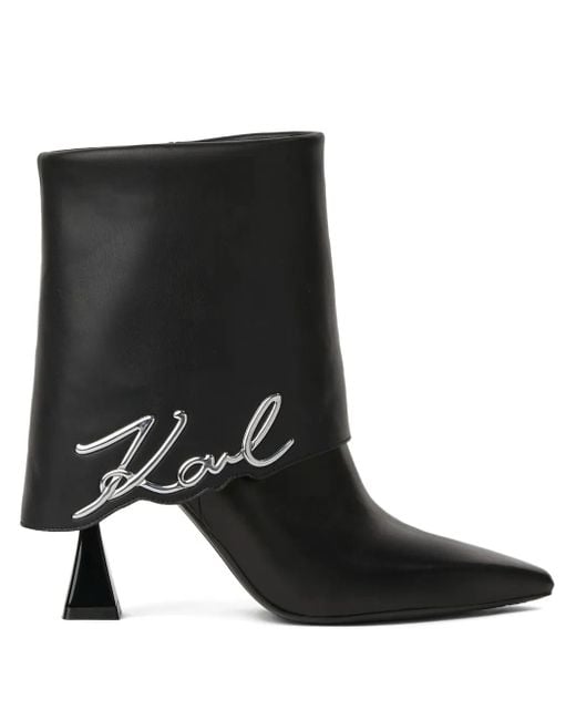 Karl Lagerfeld Black 100Mm Debut Ii Boots