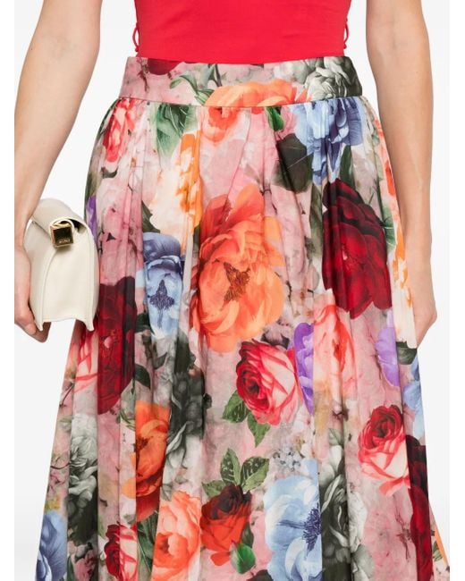 Alice + Olivia Zijden En Nylon Rok in het Red