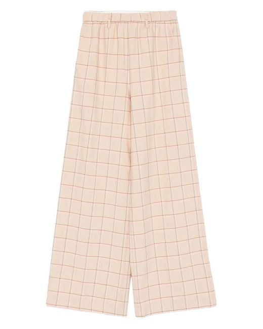 Forte_forte Natural Checked Trousers