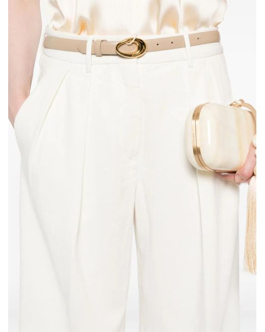 Forte Forte Straight Plooibroek in het White