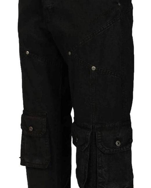 Off-White c/o Virgil Abloh Black Logo-Embroidered Cargo Pants for men