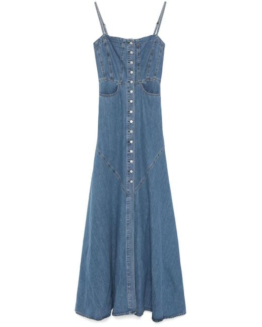 AG Jeans デニムマキシドレス Blue