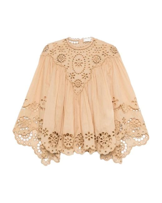 Zimmermann Natural Awaken Embroidered Blouse