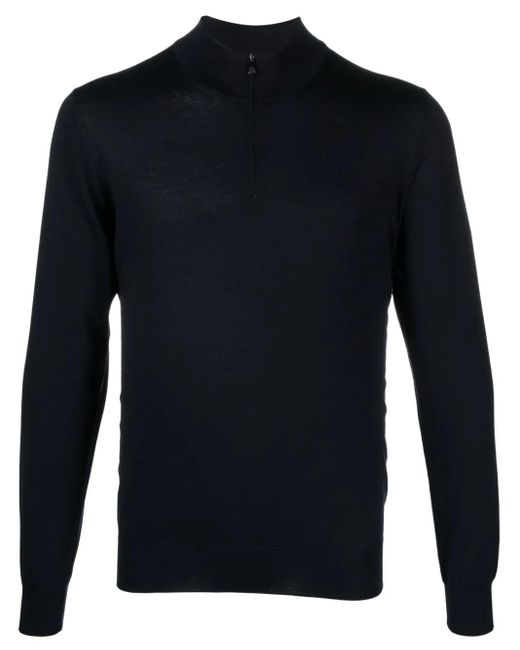 Pull En Maille Fine À Col Zippé Corneliani pour homme en coloris Blue