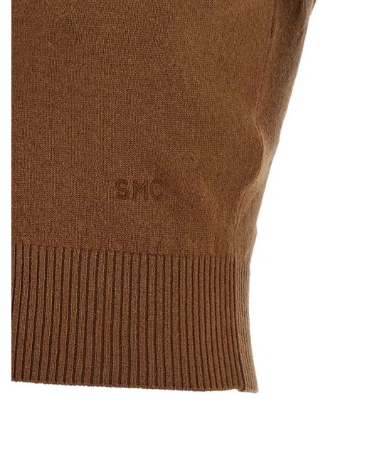 Stella McCartney Brown Hooded Knit Top