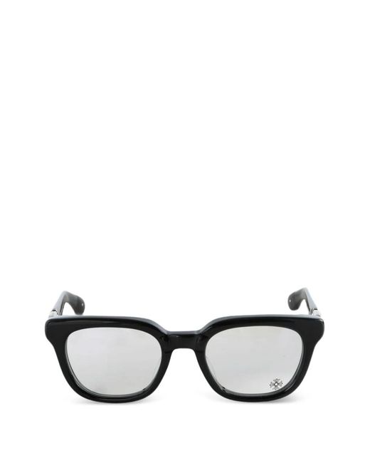 Chrome Hearts Black Logo-Plaque Square-Frame Sunglasses