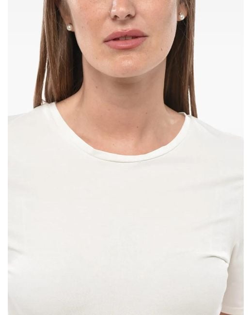 Stella McCartney White Organic Cotton T-Shirt With Branded Elastic